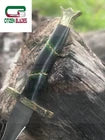 Handmade Damascus Steel 38" Long Scottish Claymore Sword with Leather Sheath USA