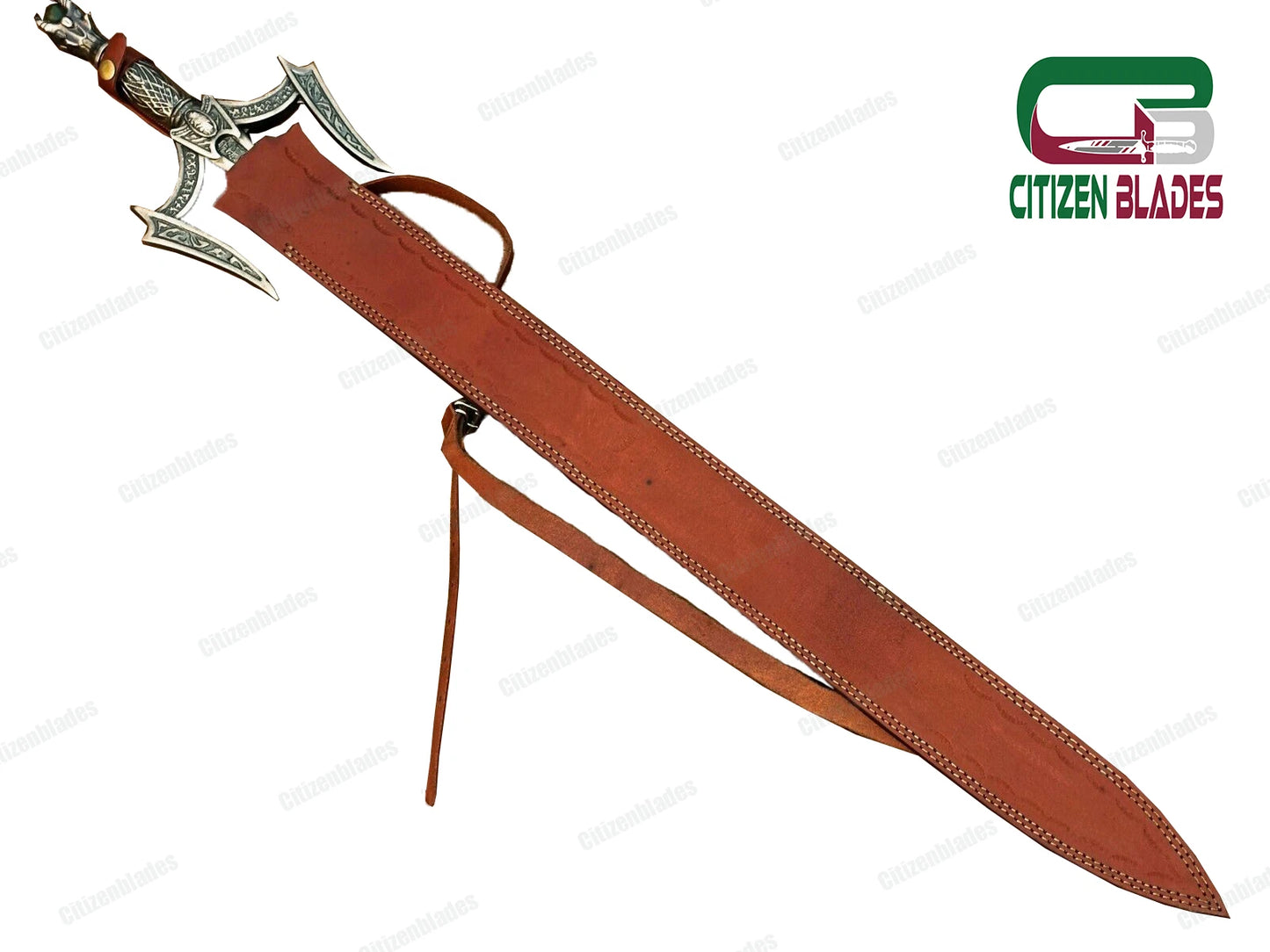 Maßgeschneidertes, handgefertigtes Wikingerschwert aus schmiedeeisernem Damaststahl mit Messing- und Holzgriff 1085 