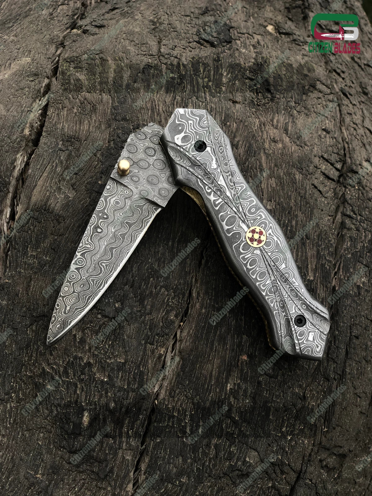 Folding Knife Pocket Blade Open Assisted Tactical Handle Spring FOLDING Steel