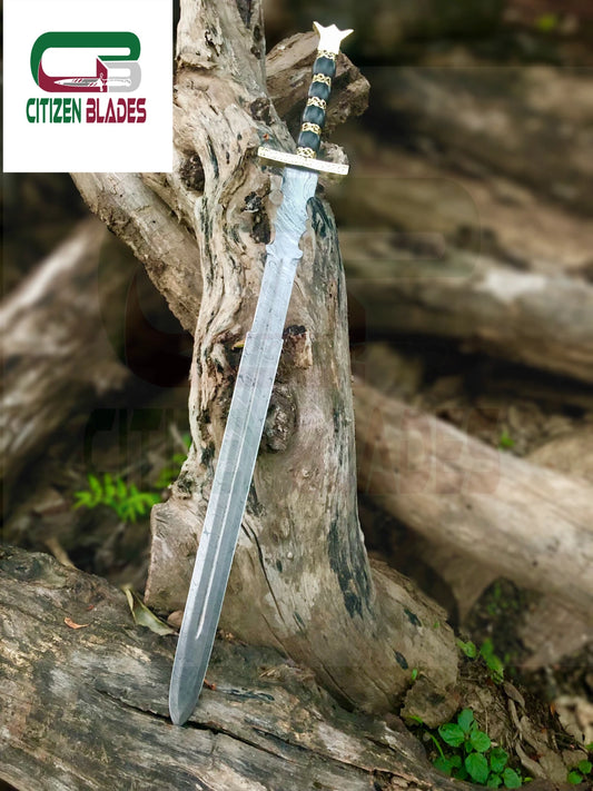 Custom Handmade Damascus Steel Vikking Sword, Gift For Husband, Best Gift For US