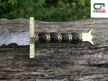 Custom Handmade Damascus Steel Vikking Sword, Gift For Husband, Best Gift For US