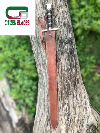 Custom Handmade Damascus Steel Vikking Sword, Gift For Husband, Best Gift For US