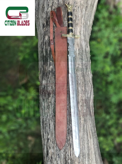 Custom Handmade Damascus Steel Vikking Sword, Gift For Husband, Best Gift For US
